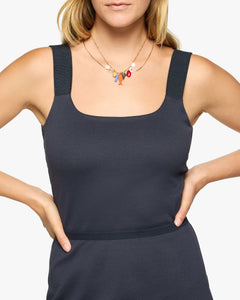 Court Stretch Dress in Midnight