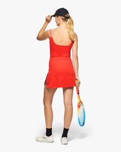 Court Stretch Dress in Spence Red