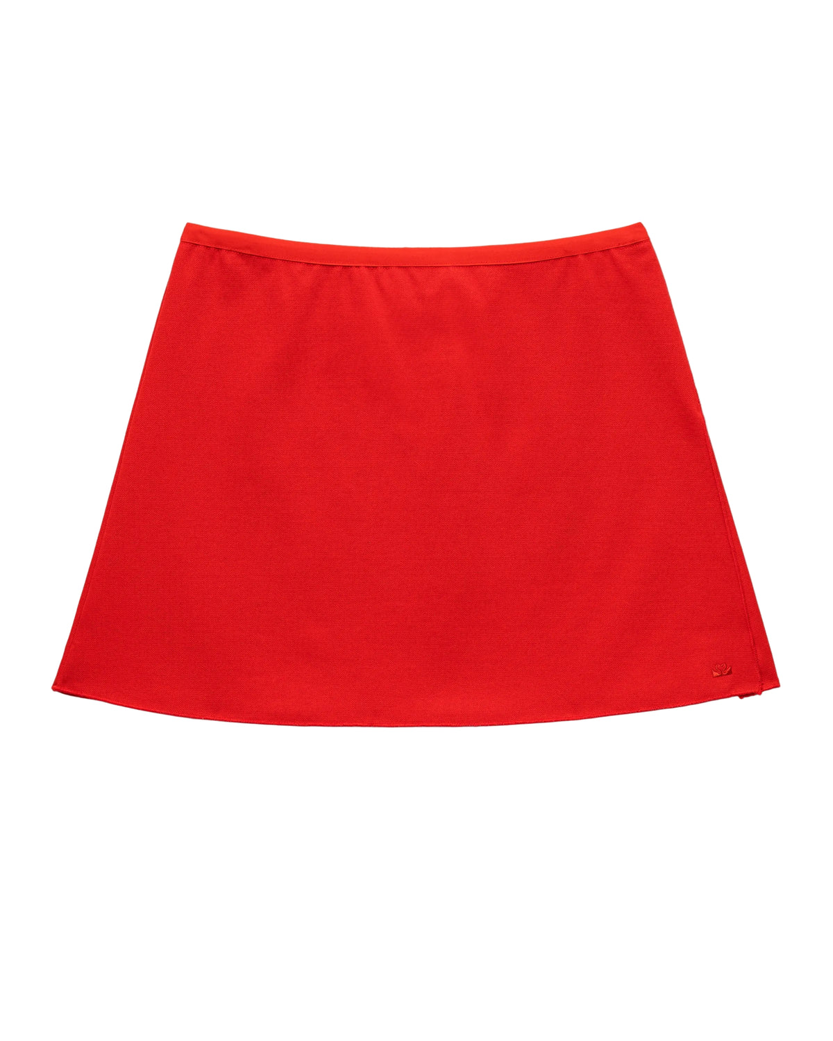 Court Stretch Slip Skirt in Spence Red