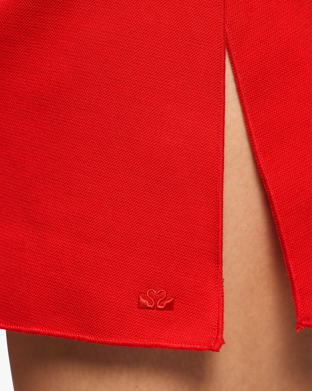 Court Stretch Slip Skirt in Spence Red