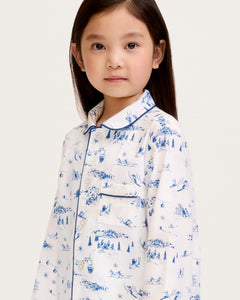 Kid’s Twill Pajama Set in Chalet Toile