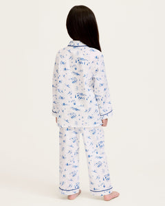 Kid’s Twill Pajama Set in Chalet Toile