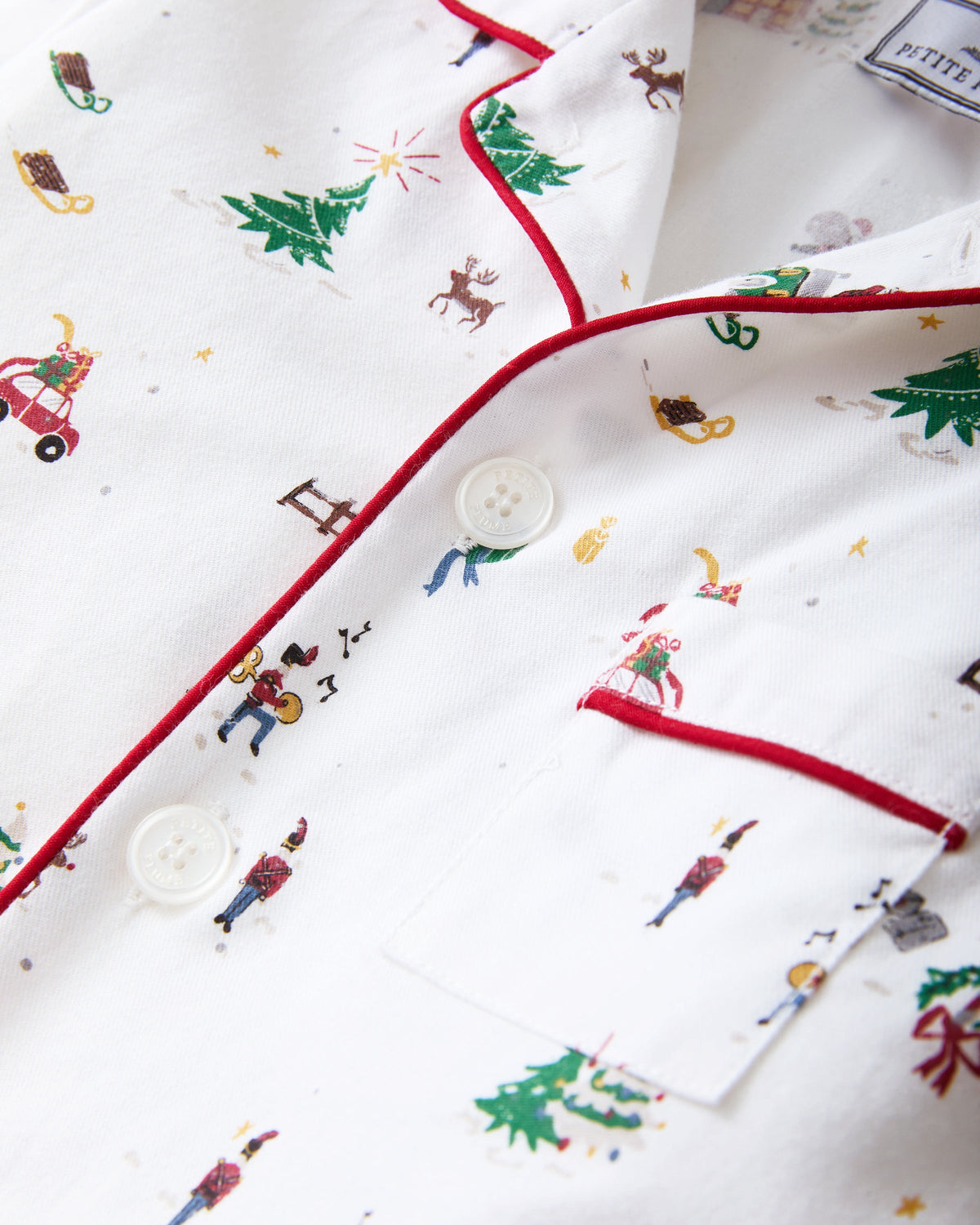 Kid’s Twill Pajama Set in Holiday Town