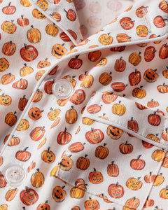 Kid’s Twill Pajama Set in Pumpkin Patch