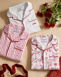 Kid’s Twill Pajama Set in Red Timeless Toile