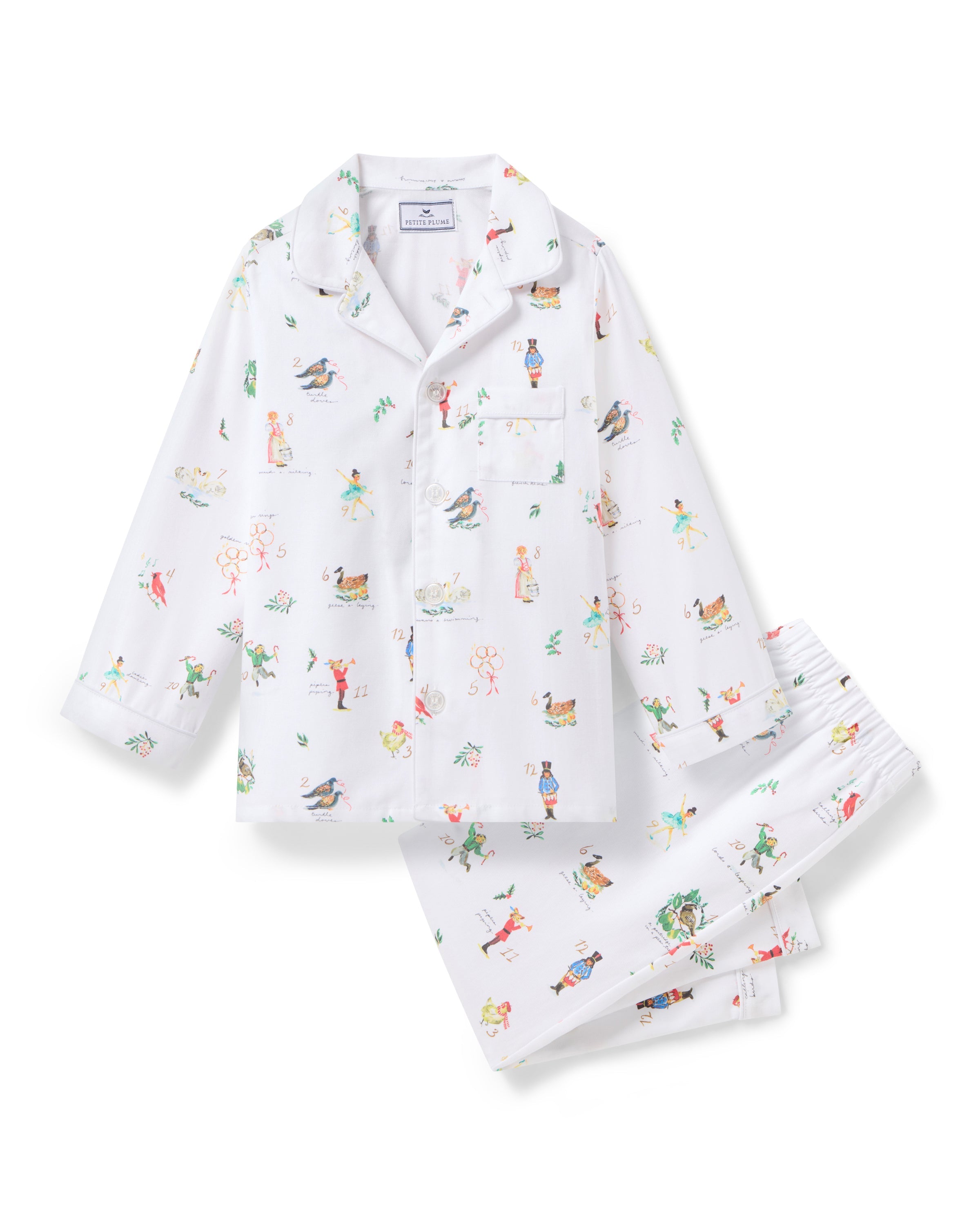 Kid’s Twill Pajama Set in 12 Days of Christmas