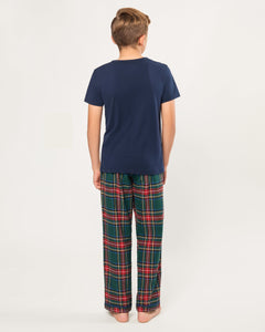 Kid’s Brushed Twill Pajama Pants in Kensington Tartan