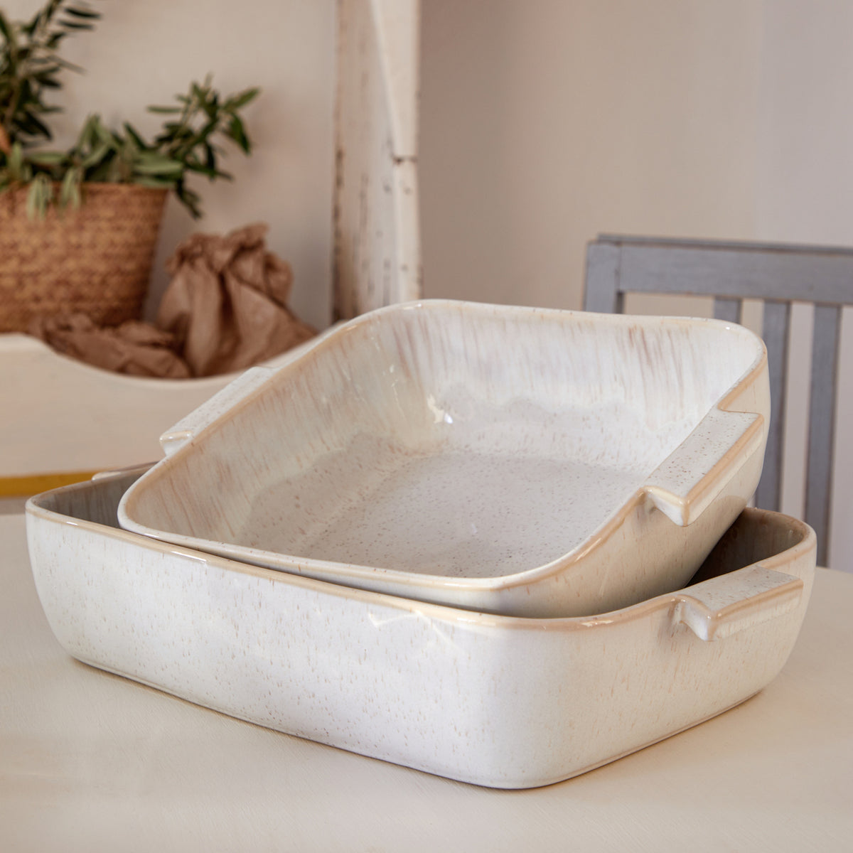 Eivissa Collection Rectangle Baker in Sand Beige