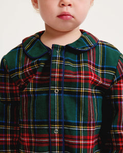 Baby’s Brushed Twill Cambridge Romper in Kensington Tartan
