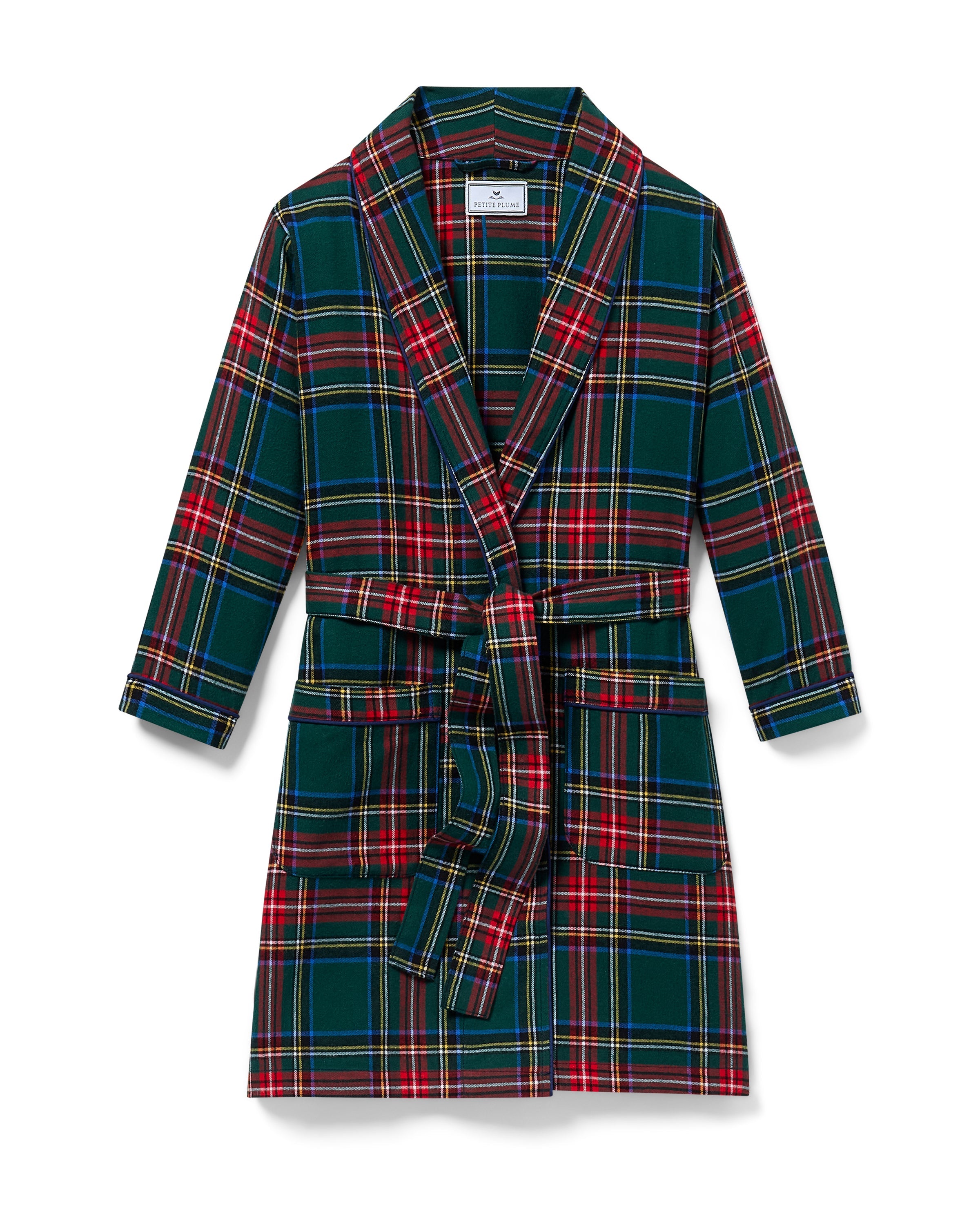 Kid’s Brushed Twill Robe in Kensington Tartan
