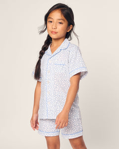 Kid’s Twill Short Set in Bluehearts