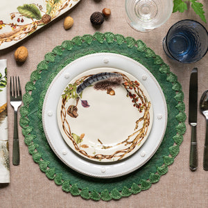 Forest Walk Party Plate in Café Au Lait, Set of 4