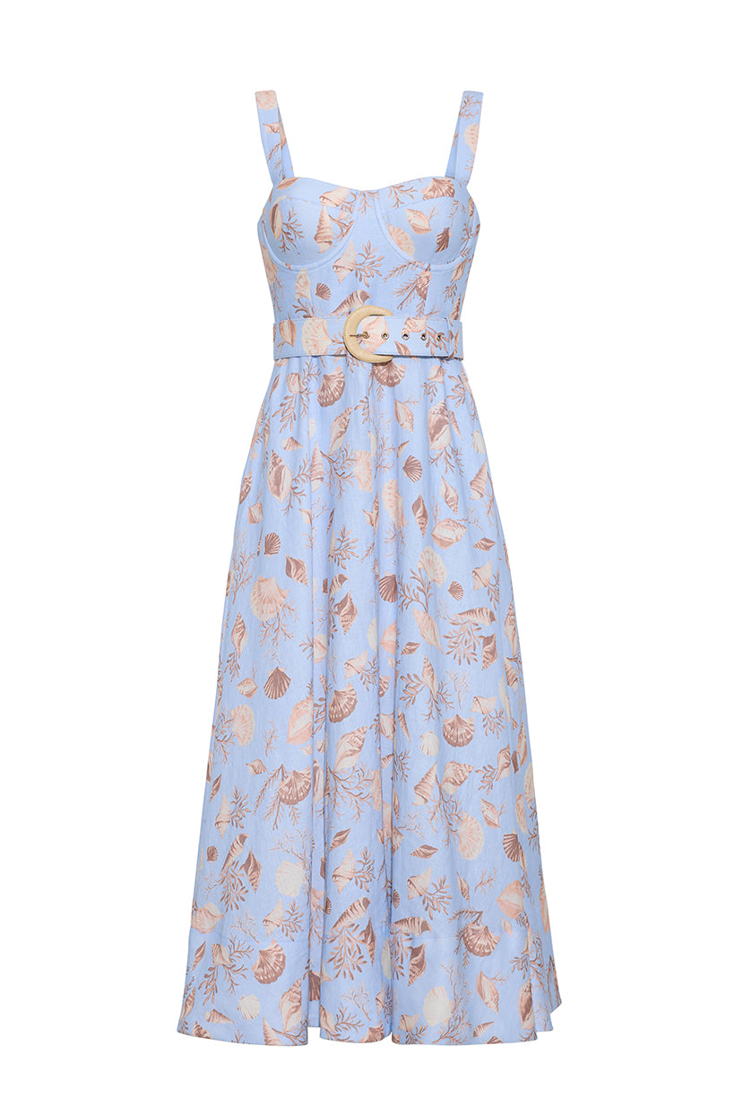 Calypso Dress in Seashell Sky