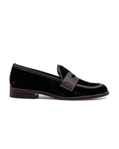 Camila Velvet Loafer in Chocolate
