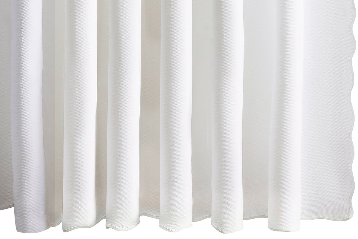 Camilla Pique Scallop Shower Curtain