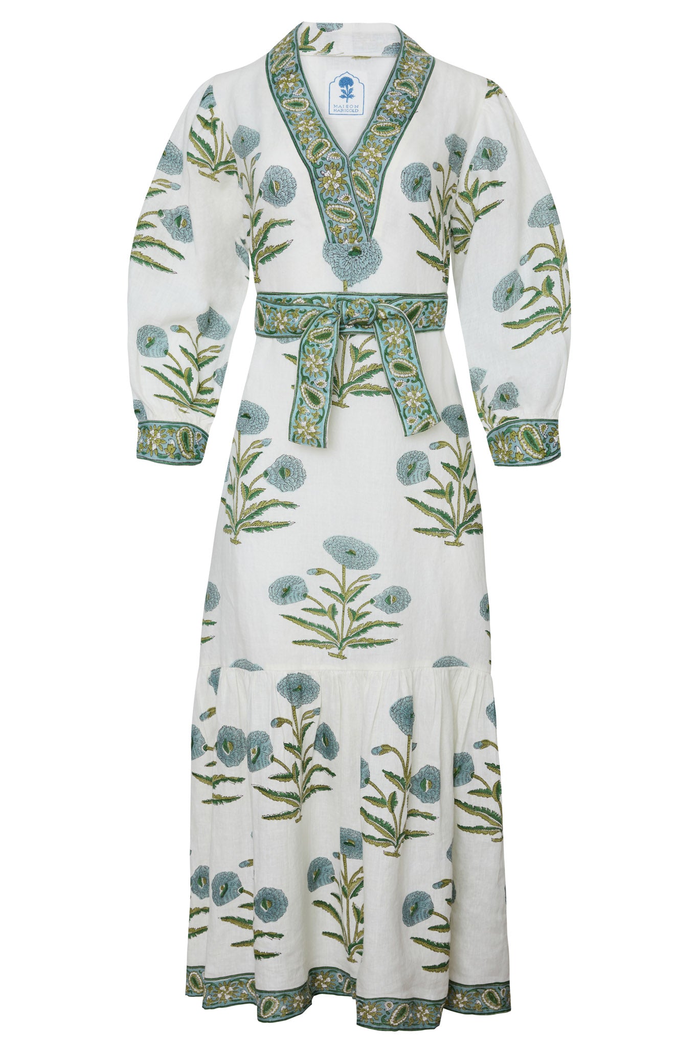 Capri Maxi Dress in Blue Flower