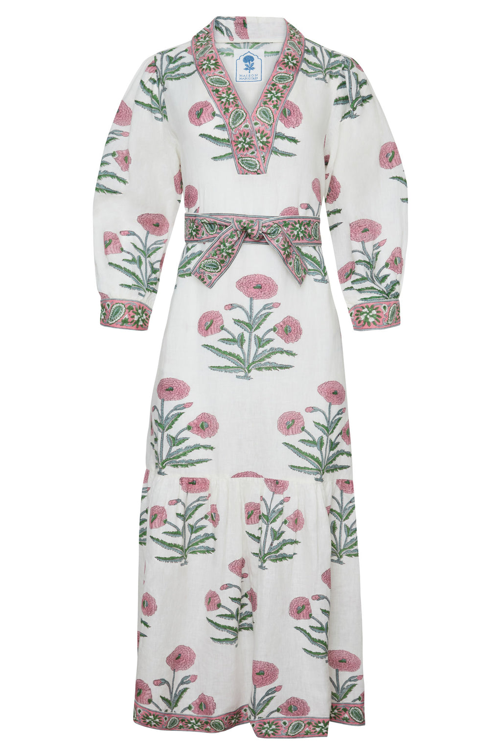 Capri Maxi Dress in Pink Flower