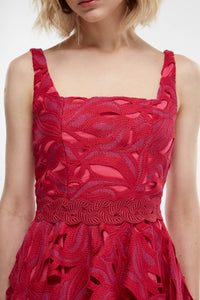 Ocaso Mini Dress in Burgundy