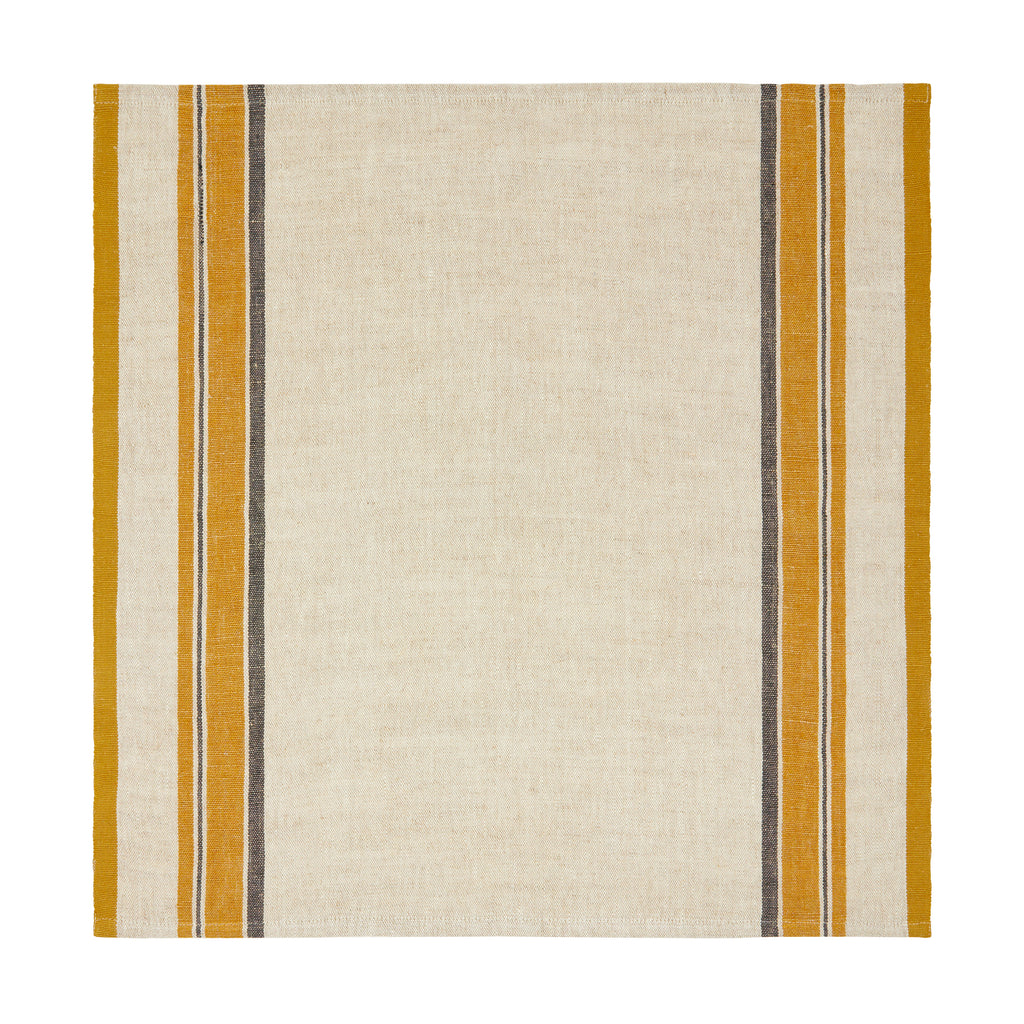 Antibes Napkin in Natural & Mustard, Set of 4