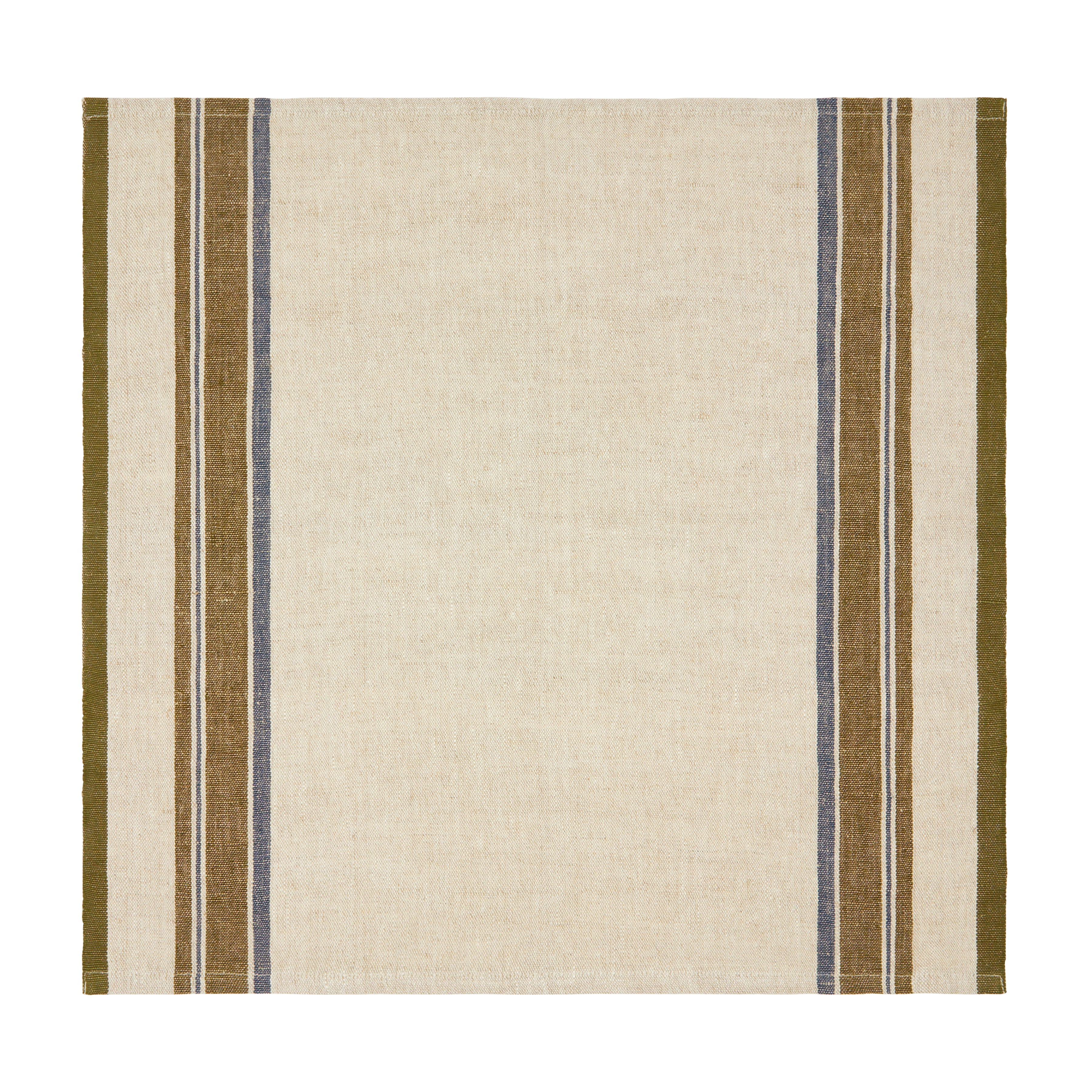 Antibes Napkin in Natural & Green, Set of 4