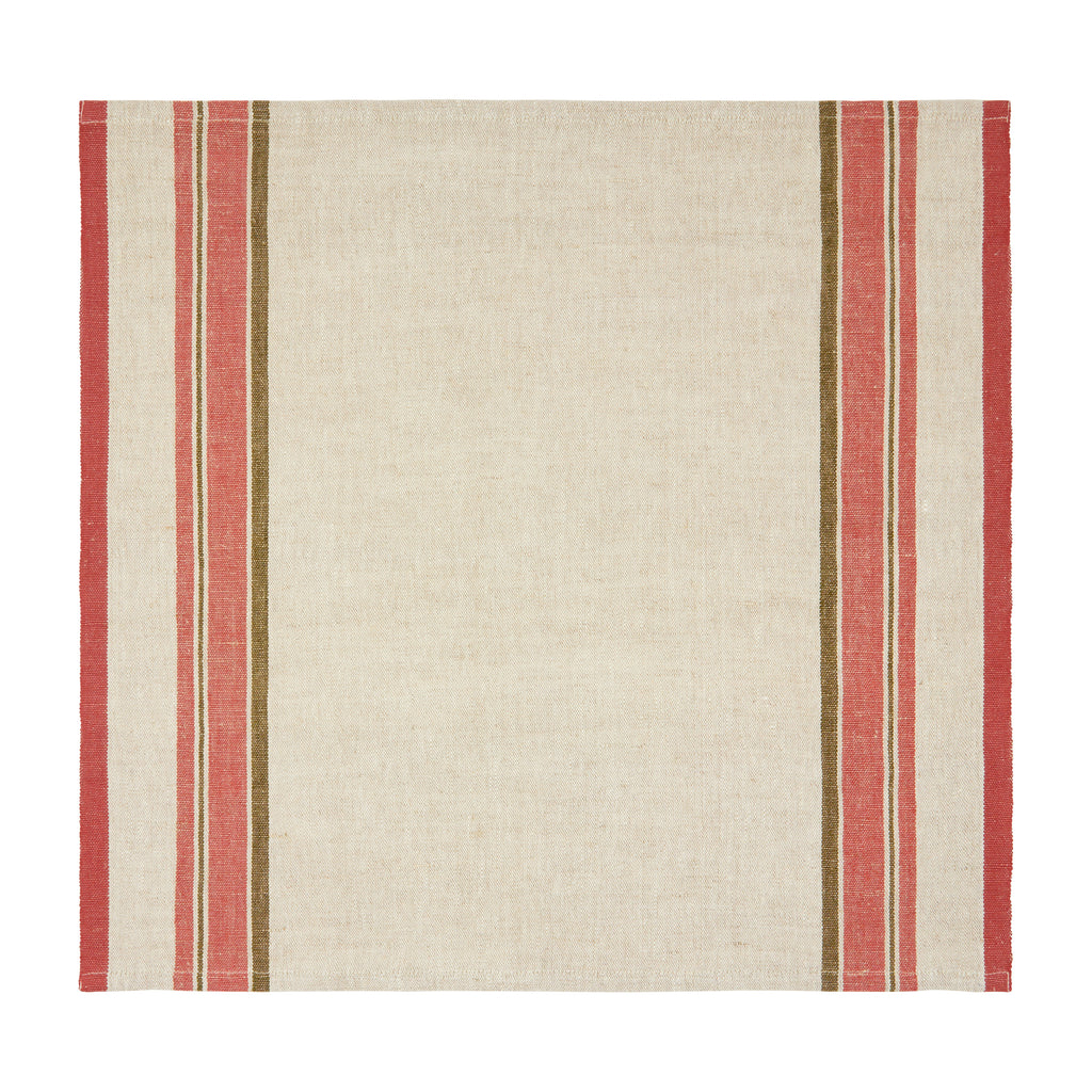 Antibes Napkin in Natural & Sherbert, Set of 4