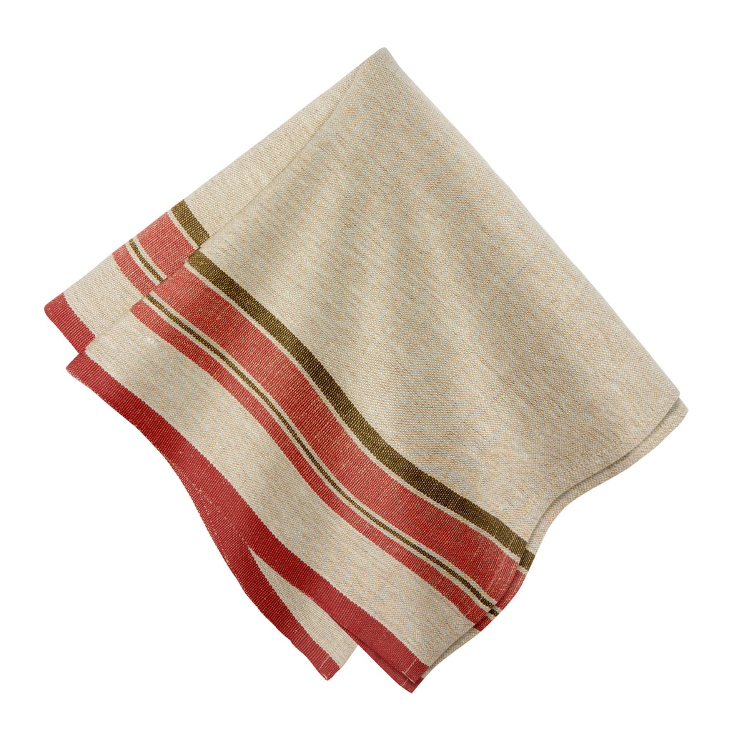 Antibes Napkin in Natural & Sherbert, Set of 4