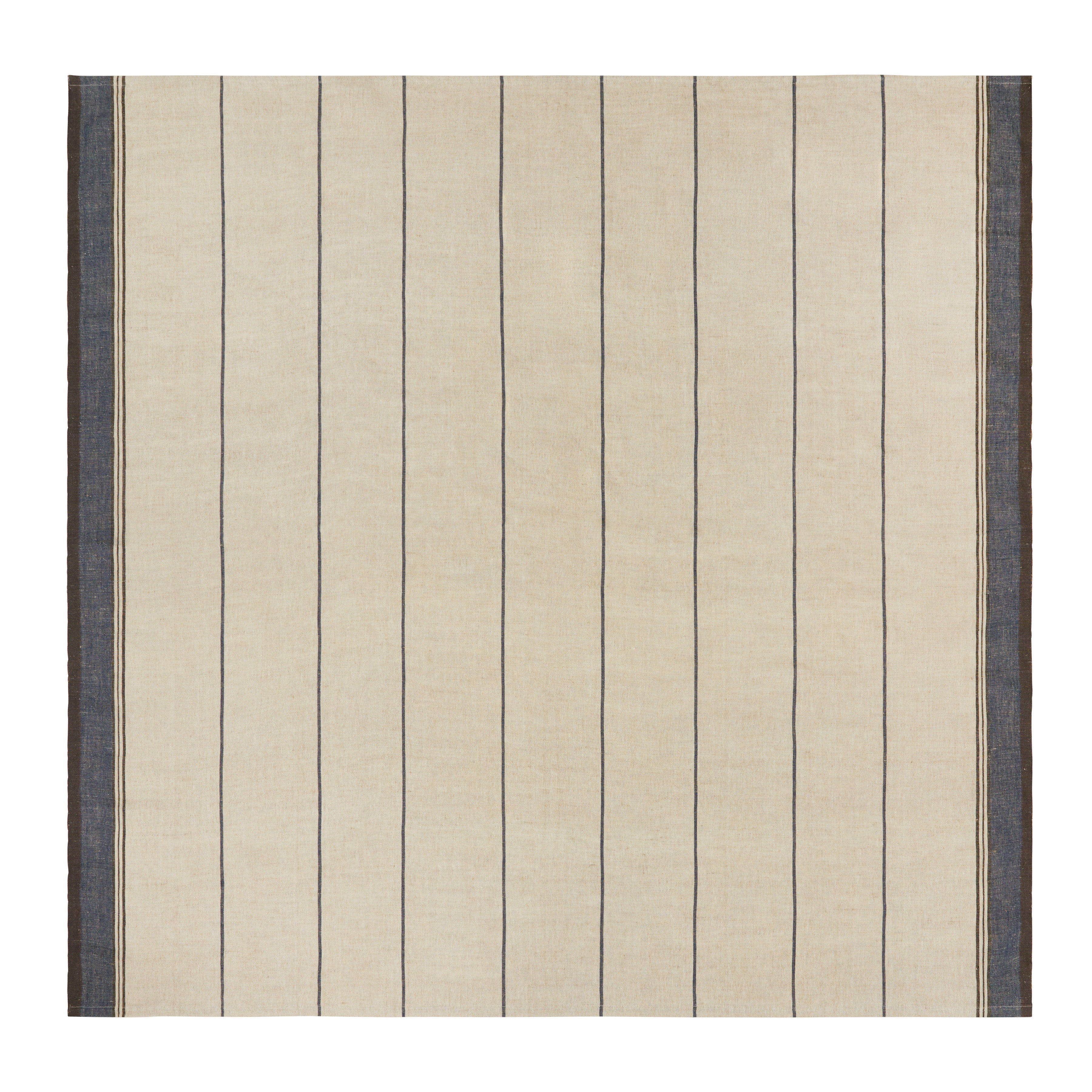 Eze 60x60 Tablecloth in Ivory & Blue