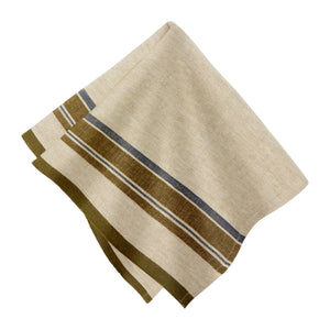 Antibes Napkin in Natural & Green, Set of 4