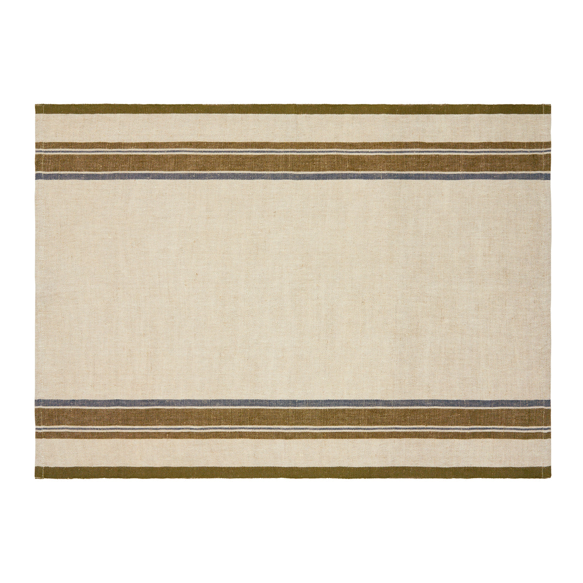 Antibes Tea Towels in Natural & Green, Set of 2