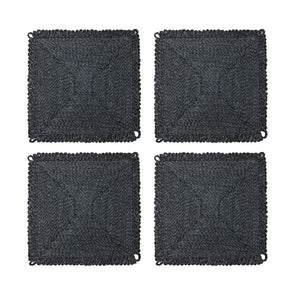 Loopy Square Placemat in Navy, Set of 4