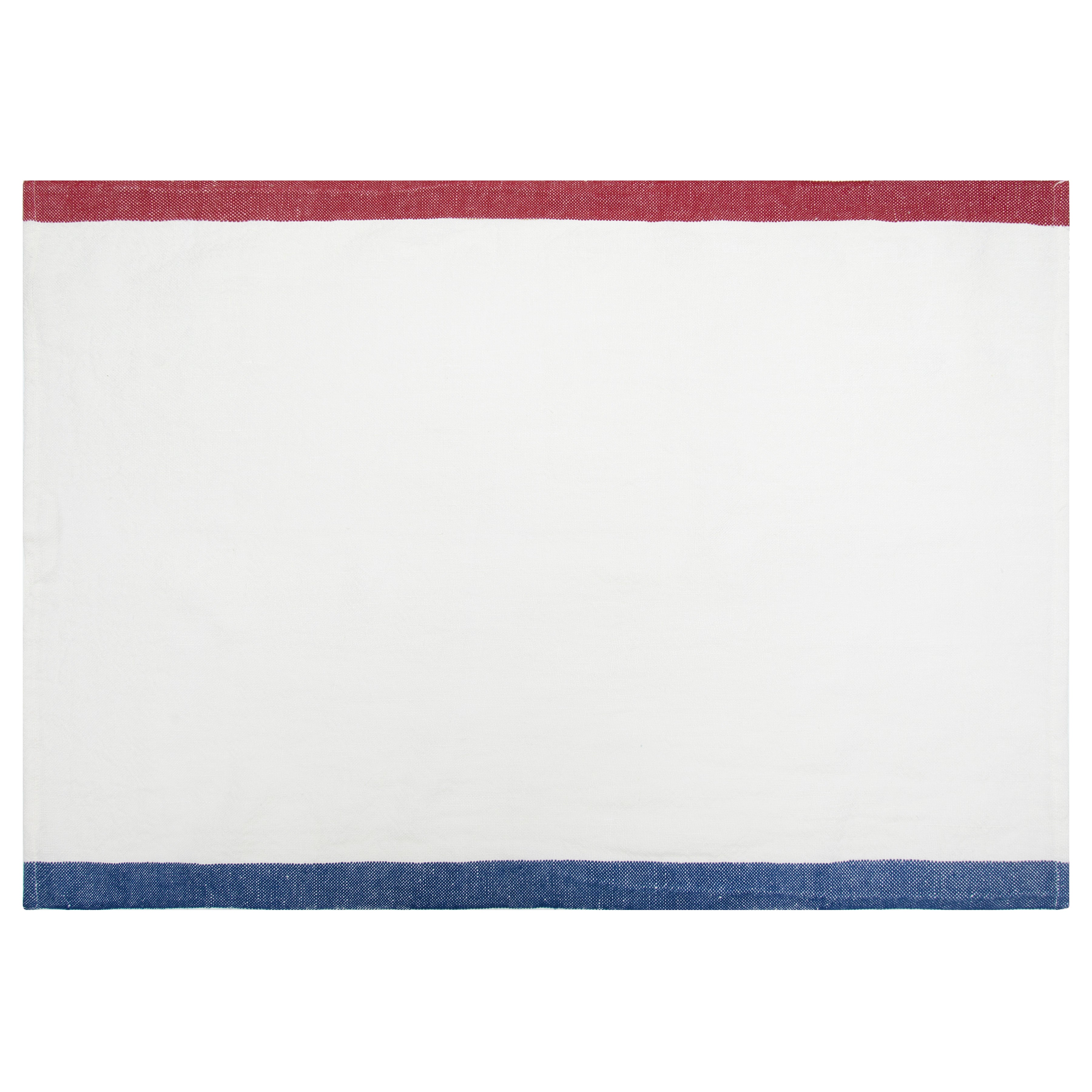 Paris Tea Towels in Blue & Red, Set of 2
