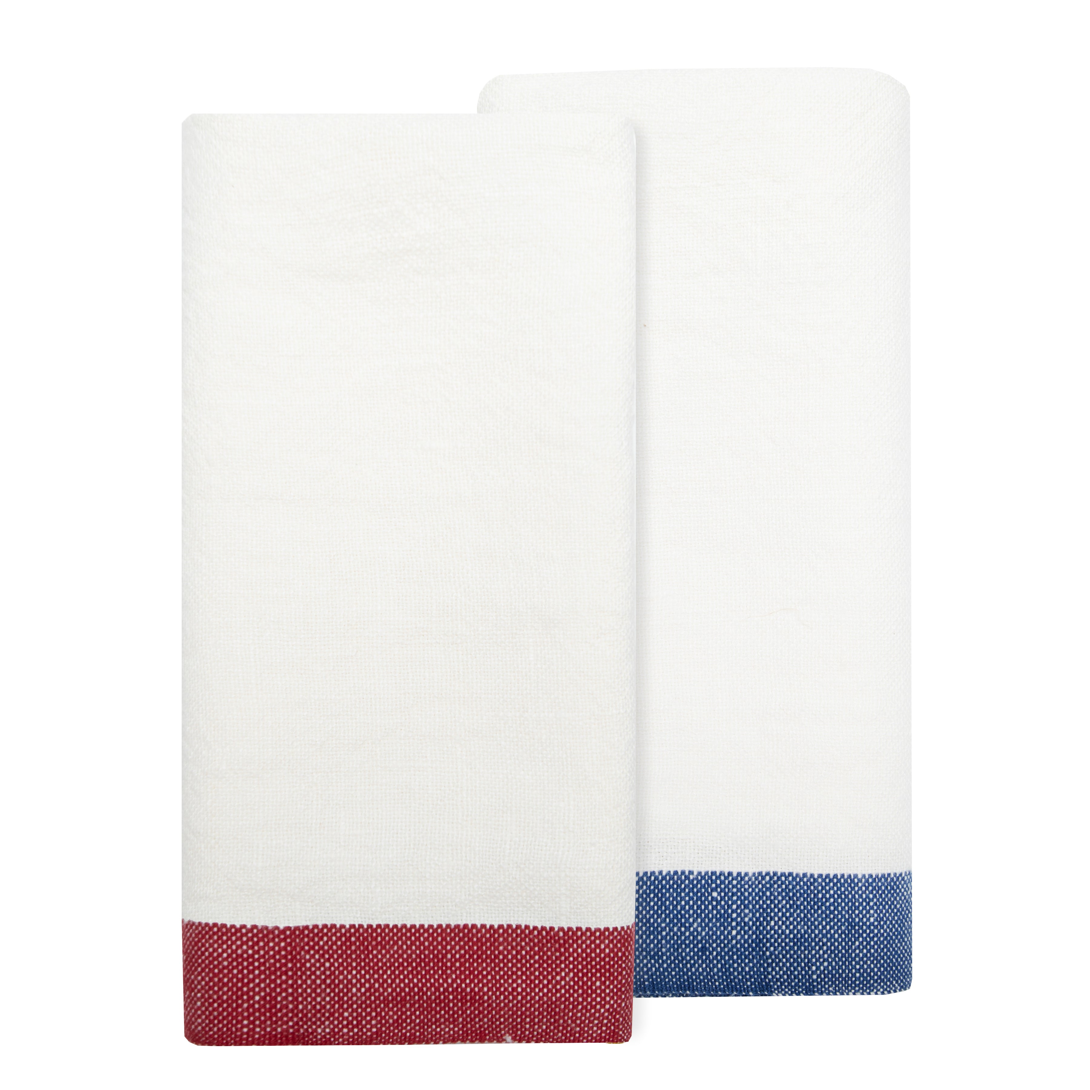 Paris Tea Towels in Blue & Red, Set of 2