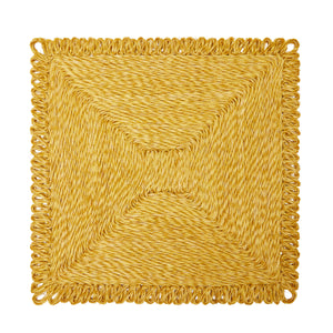 Loopy Square Placemat in Mustard, Set of 4