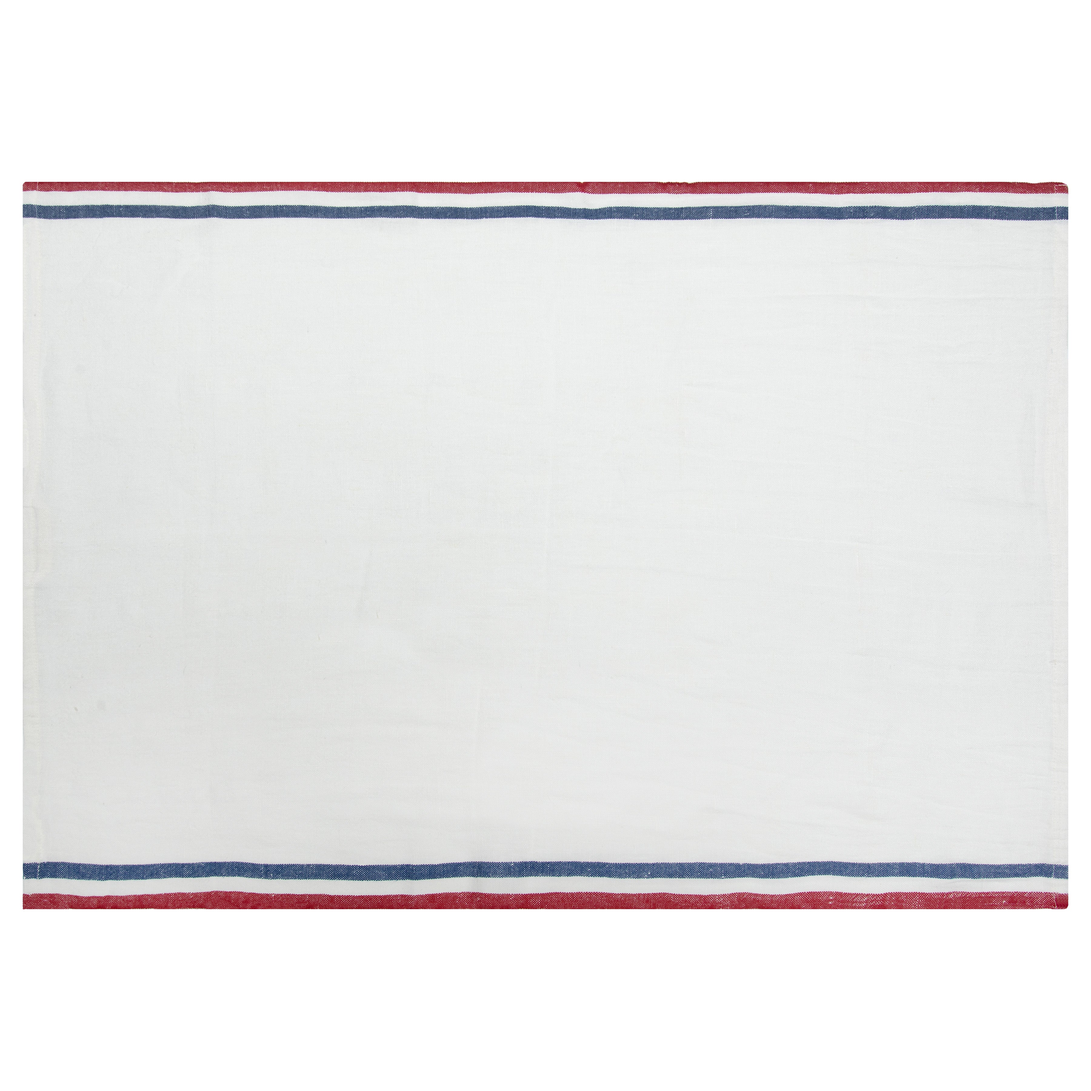 Normandy Tea Towels in Red, White, & Blue Stripes, Set of 2