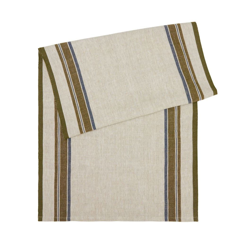 Antibes 20x72 Runner in Natural & Green