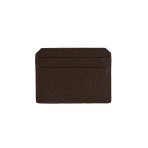 Card Case in Tumbled Grain Chocolate