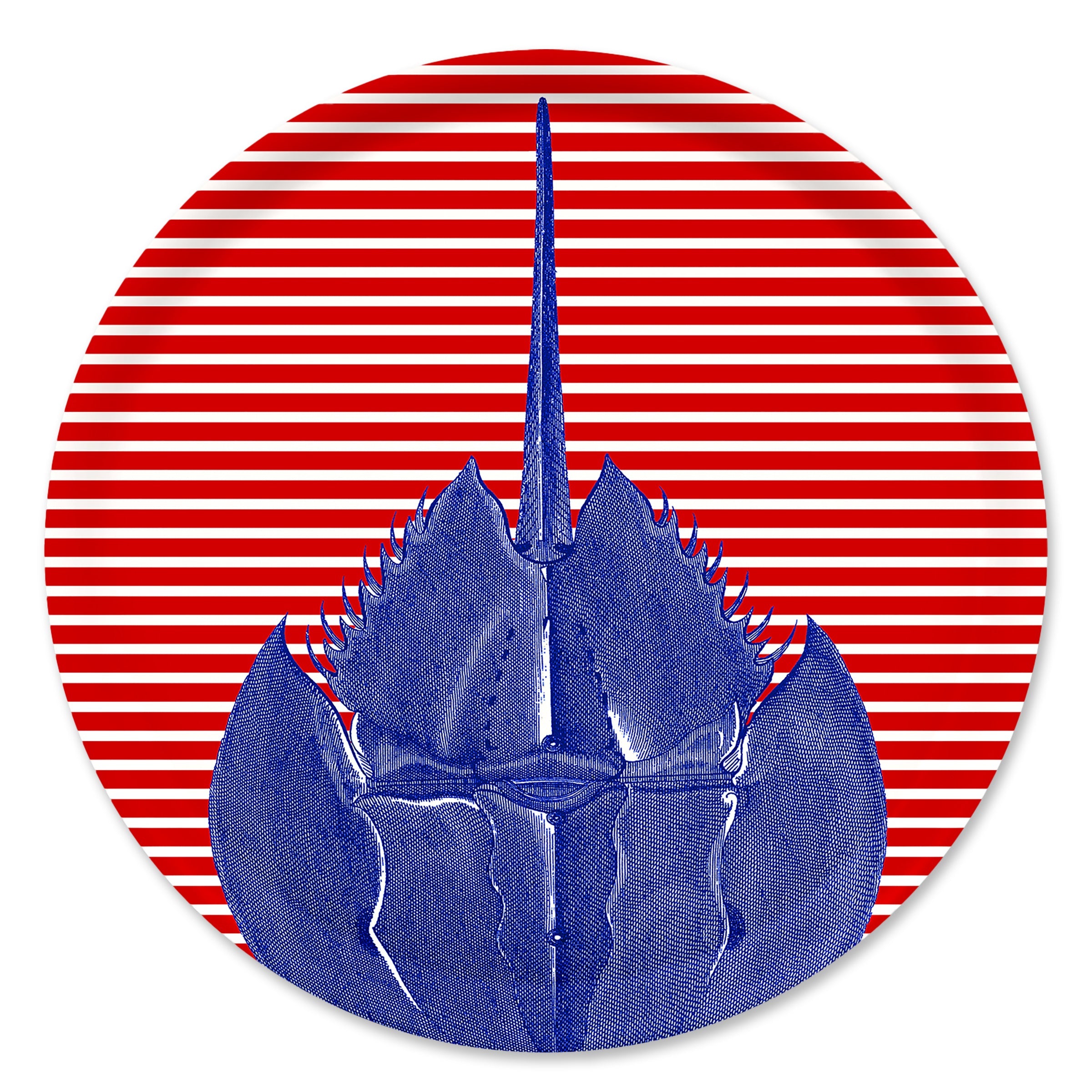 Horseshoe Crab Large Round Birchwood Tray