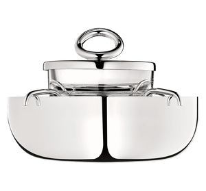Vertigo Silver-plated Caviar Dish, Small