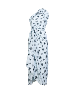 Charlotte Floral Dress in Pale Topaz/Noir Multi