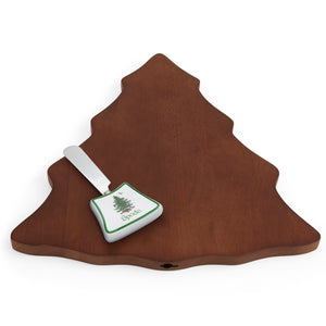 Christmas Tree 2-Piece 13" Cheese Board & Spreader