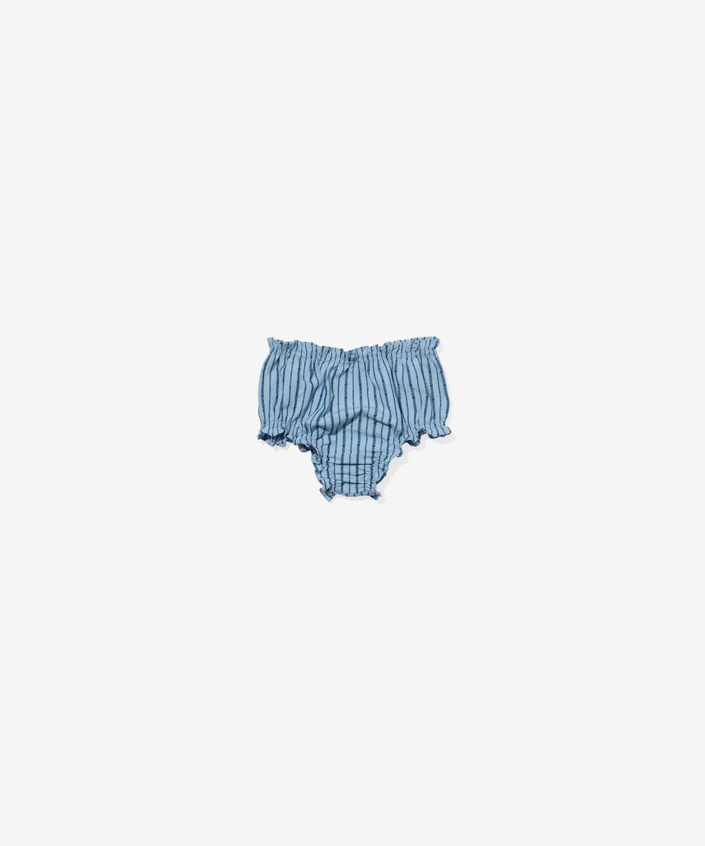 Clairette Dress in Navy Ladder Stripe
