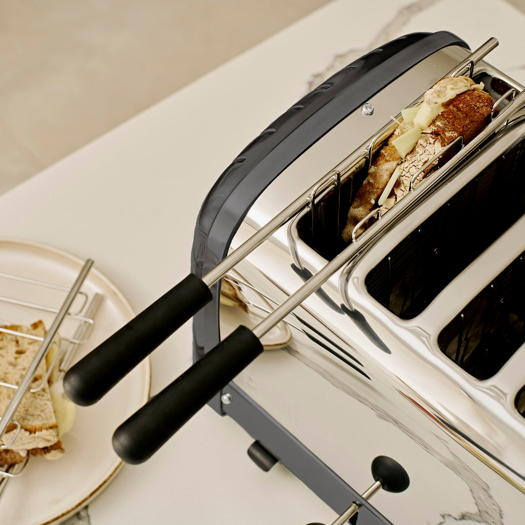4 Slot Classic Toaster in Metallic Charcoal