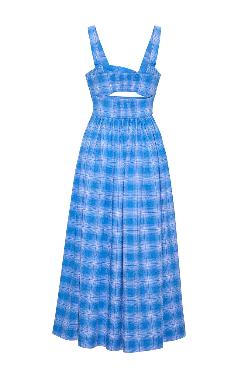 Clover Dress in Blue Plaid
