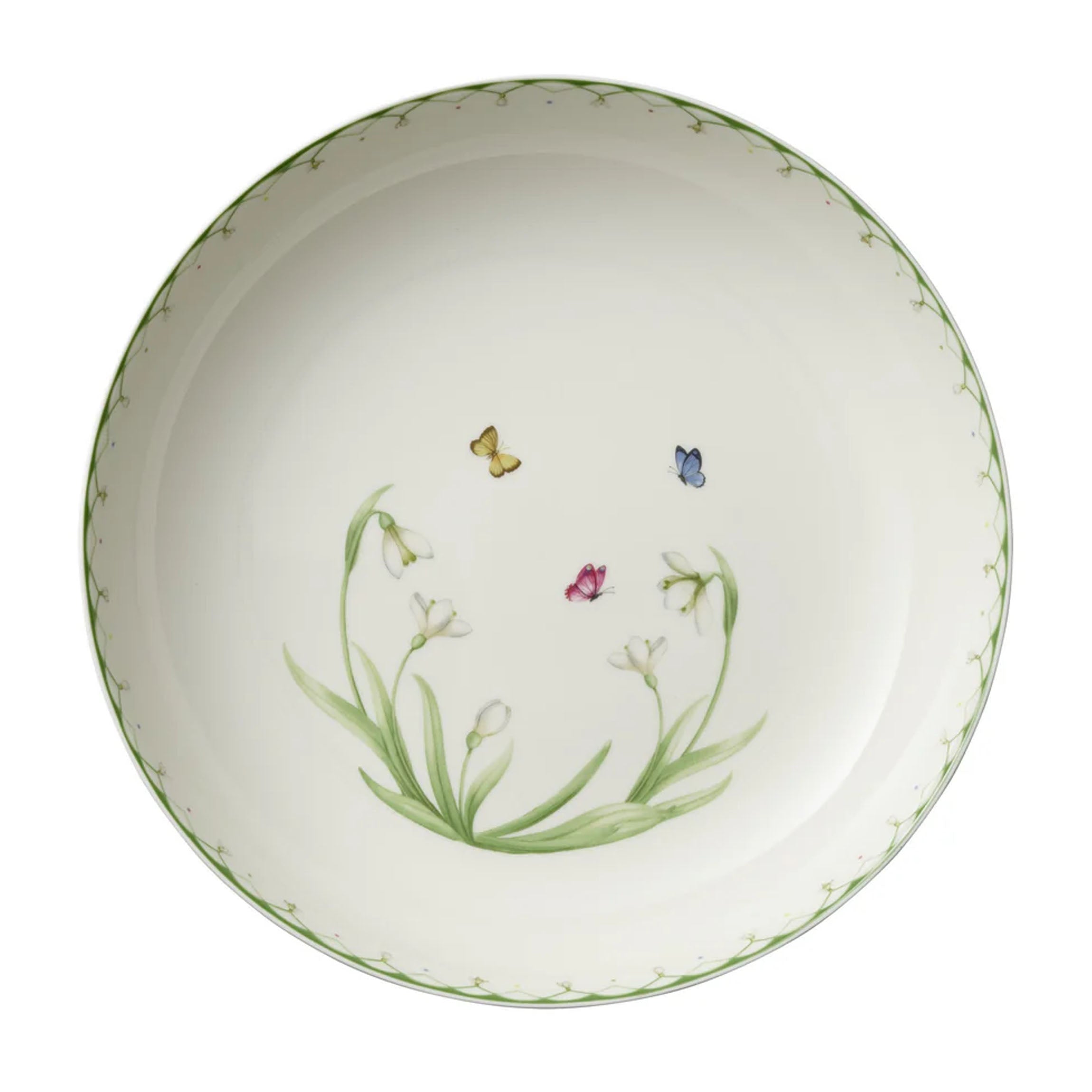 Colorful Spring 15" Round Vegetable Bowl in Multi
