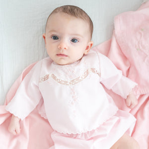 Baby's First Shirt & Bloomers in Pink