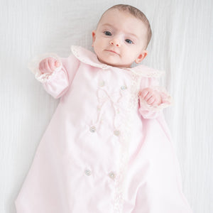 Baby Gown With Bonnet in Pink