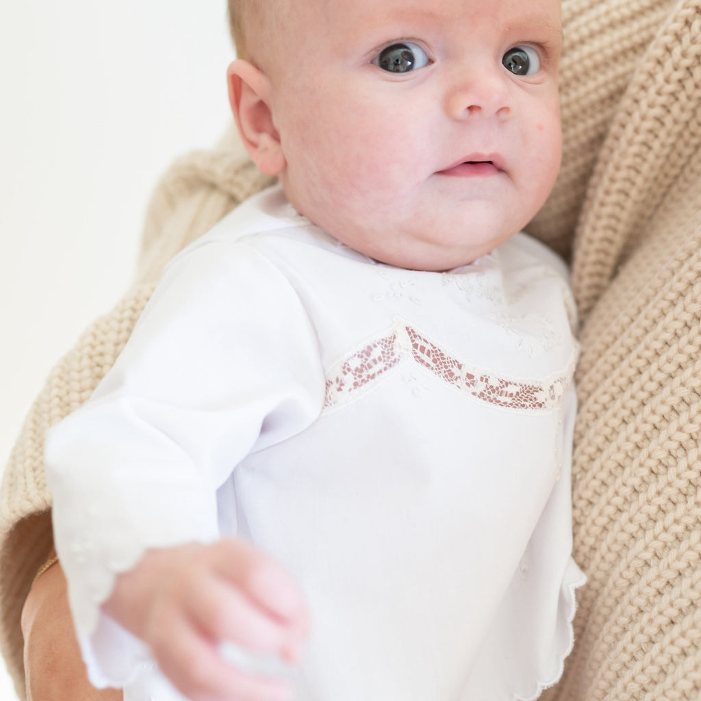 Baby's First Shirt & Bloomers in White
