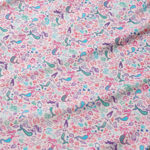Kid's Mermaids Two Piece Pajamas in Pink