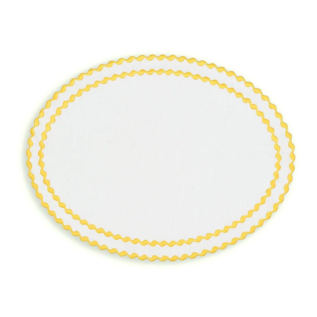 Cora Placemat And Napkin Set In Yellow