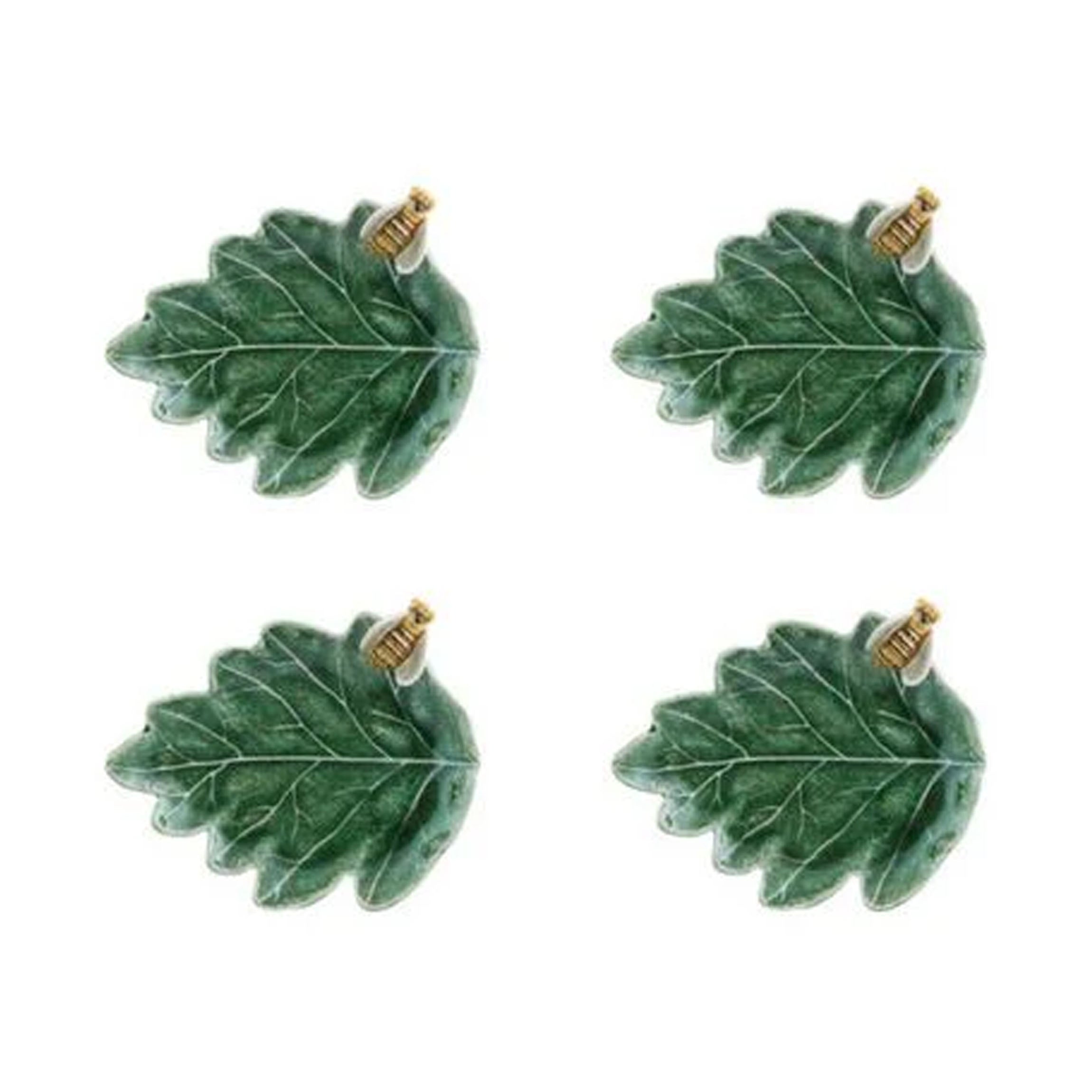 Countryside Leaves Oak Tree Leaf with Bee, Set of 4